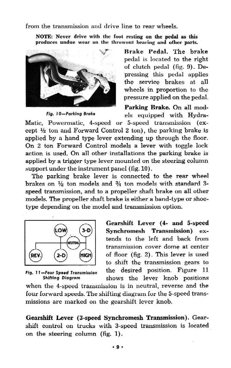 1959 Chevrolet Truck Operators Manual Page 54